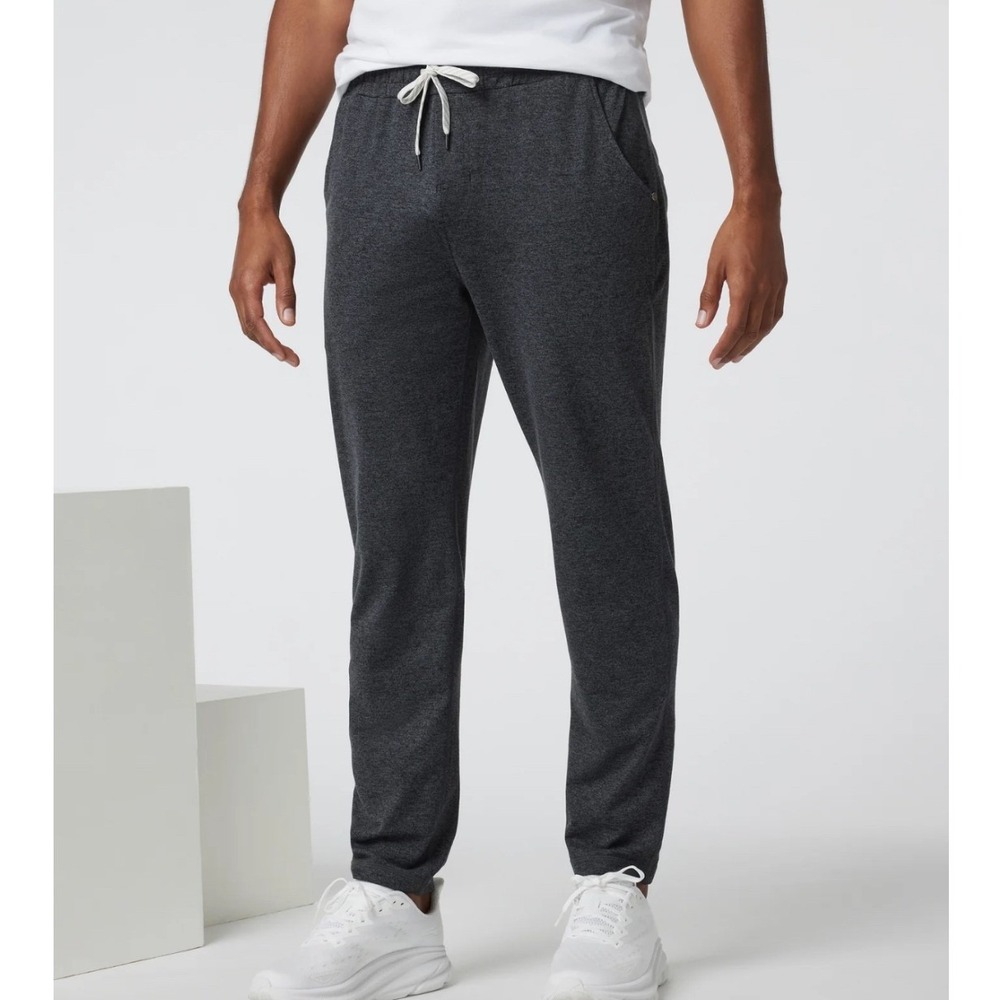 Vuori Ponto Performance Pants Charcoal Heather XL 30" Inseam Lounge Activewear